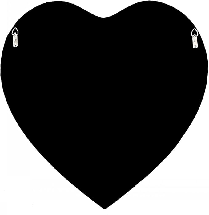DMDFIRST Crystal Crush Diamond Heart Shaped Silver Mirror for Wall Decoration 20x20x1 inch Wall Hang Frameless Mirror Acrylic Diamond Décor.