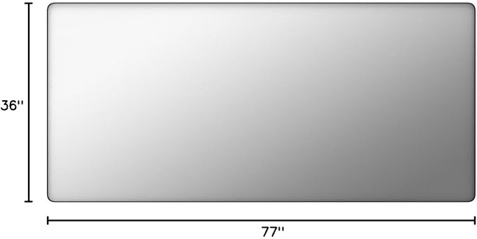 JISOSO Black Bathroom Mirror 77X36 Inch, Black Metal Framed Mirror for Wall, Rounded Rectangle Matte Bathroom Vanity Mirror with Tempered Glass, Anti-Rust, Horizontal/Vertical