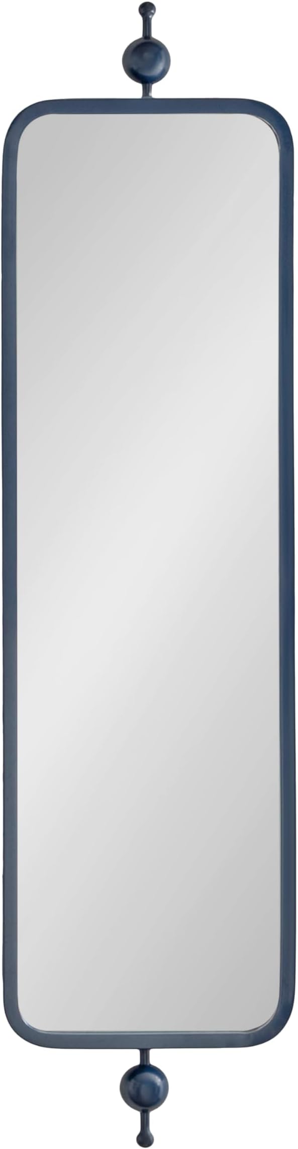 Kate and Laurel Kasota Traditional Slim Panel Wall Mirror, 9 x 36, Navy Blue, Vintage Tall Mirror for Use as Versatile Entryway or Bedroom Wall Decor