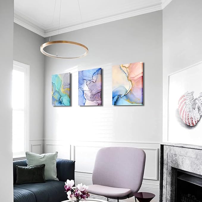 Abstract Wall Decor For Living Room Large Size Canvas Wall Art Paintings For Bedroom Colorful Color Abstract Wall Artworks Pictures For Office Decor Bathroom Home Decorations Art 3 Piece 16x24