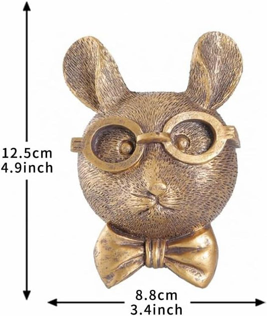 Joogour Head Wall Mount Decor,Resin Animal Sculptures,Art Deco Wall Hanging Decoration for Living Room Bedroom Officeroom Gift (Rat)