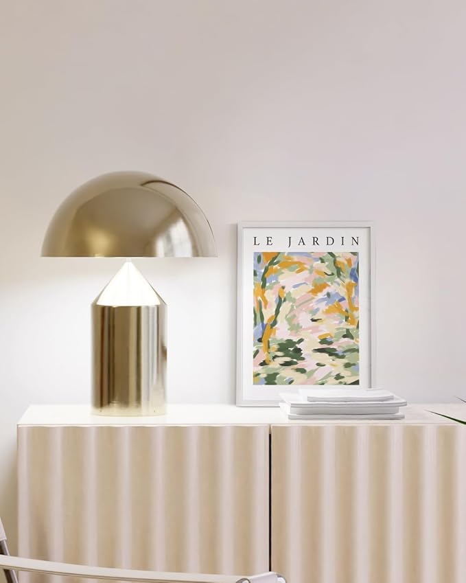 HAUS AND HUES 9x12 White Aluminum Poster Frame - Vertical & Horizontal Hanging, Shatterproof Plexiglass (9x12 in, White)
