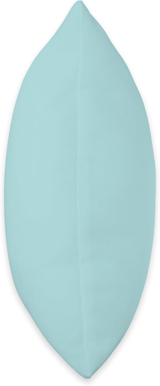 Simple Chic Solid Color Aqua Turquoise Teal Blue Throw Pillow
