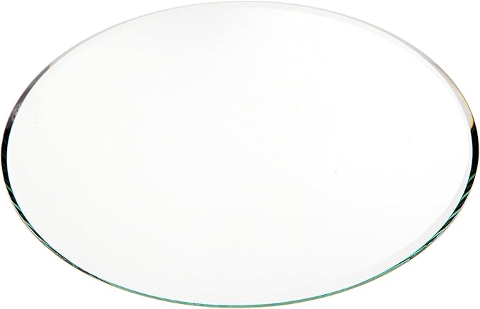 Plymor 6" Round, 3mm Thick Beveled Glass Mirror Circle