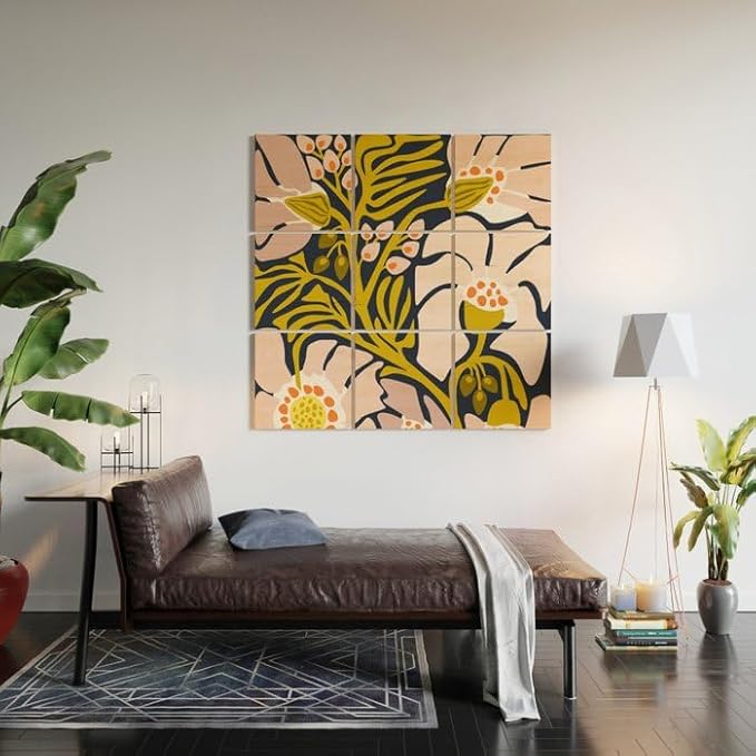 Society6 These Flowers Always Fit - Floral Illustration by Annick-Wood Wall Art (4' x 4')