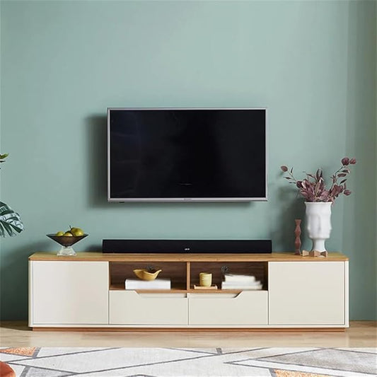 Desktop TV Station Monitor Console Shelf Desk TV Stand Cabinet Mobile TV Furniture