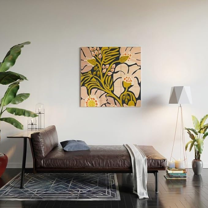 Society6 These Flowers Always Fit - Floral Illustration by Annick-Wood Wall Art (3' x 3')