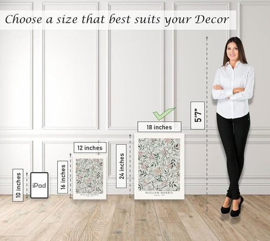 Induslyfe Large Framed Sage Green Vintage Wall Art Canvas Decor Set of 3, Matisse Wall Art Prints Poster Mid Century Modern Art, Aesthetic Floral Botanical wall art, bedroom living room bathroom 18x24