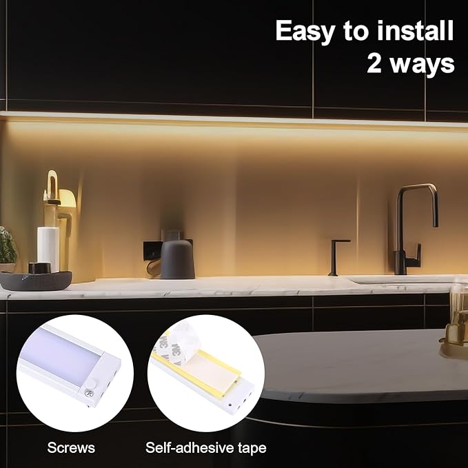 2pack 40inch Smart Under Cabinet Lighting, 2700-6000K Under Counter Kitchen LED Light, Dimmable Under Counter Closet Light Fixture APP Control, Work with Alexa, Google Assistant (White)