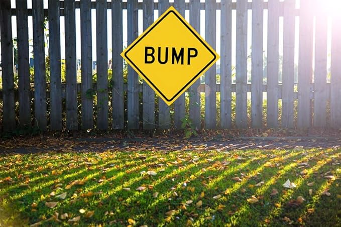 Tin Signs Warning Bump Sign, Road Business Sign 12 x12 Inches Aluminum Metal Vintage Plaue Signs