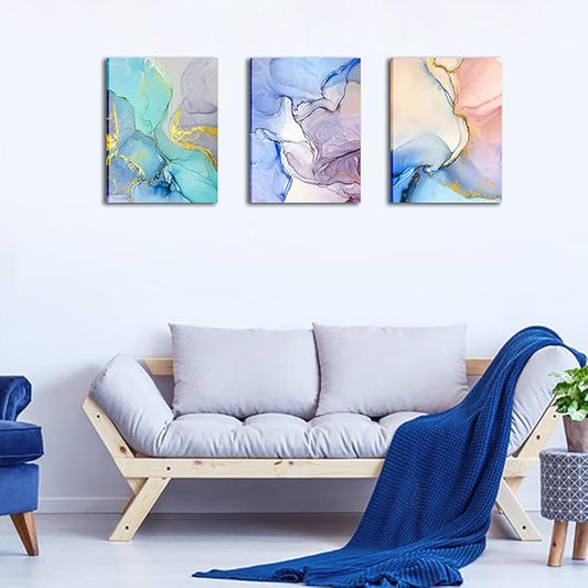 Abstract Wall Decor For Living Room Large Size Canvas Wall Art Paintings For Bedroom Colorful Color Abstract Wall Artworks Pictures For Office Decor Bathroom Home Decorations Art 3 Piece 16x24