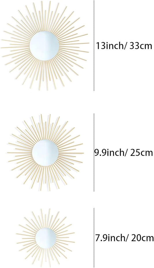 AIM & GGKK Gold Metal Wall Decor, Set of 3 Modern Metal Wall Art for Living Room, Minimalist Contemporary Gold Decor for Bedroom, Boho Accent Home Decoration