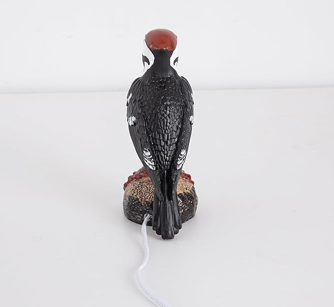 Bird Lamp Table Lamp,Woodpecker Design with LED Bulb,Crow lamp Table Light,Bird Desk Lamp,Table Lamp Crow Decor for Bedroom,Living Room Decoration Woodpecker Desk Lamp