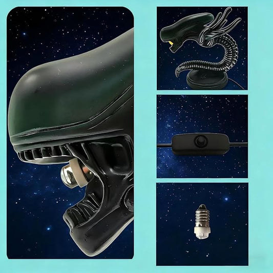 Xenomorph Alien Table Lamp LED Night Light Black Desk Lamp USB Mini Lamp, Sci-Fi Themed Lamp, Children's Anime Lamp, Holiday Gift 2026 Holiday New Children's Room Desktop Decoration Lamp