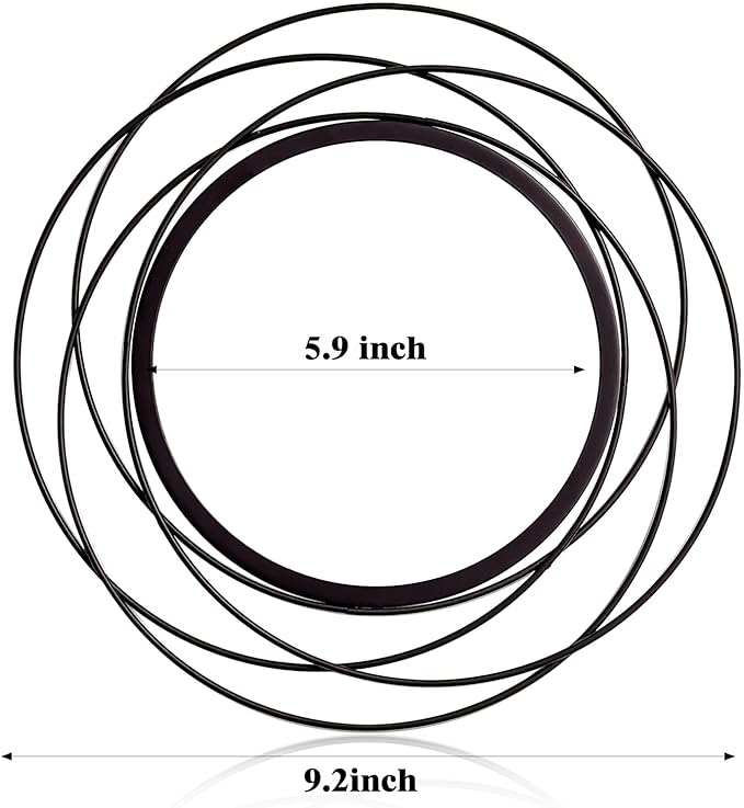 3 Set. Round Mirrors for Wall Decor Living Room Bedroom Bathroom Dining Room Metal Circle Mirror Set Boho Decorative Sunburst Wall Art Accent Entryway - Black 9.5 in.