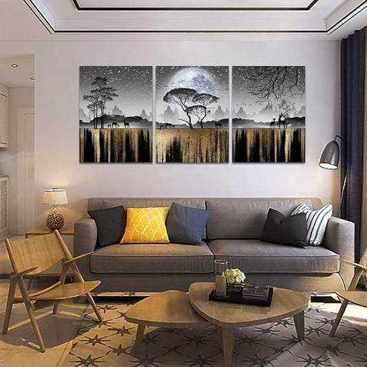 Black And White Wall Art - Family Wall Decor For Living Room, Bedroom, Office, Kitchen - Tree Canvas Art Print - Home Decor Inspiration