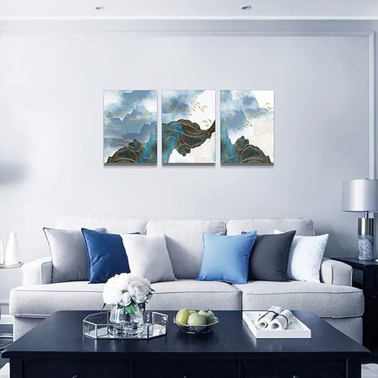 Wall Decor For Living Room Canvas Wall Art For Bedroom Modern Family Bathroom Canvas Art Kitchen Fashion Abstract Pictures Artwork Office Wall Paintings Ready To Hang Home Decoration 12" X 16" 3 Piece
