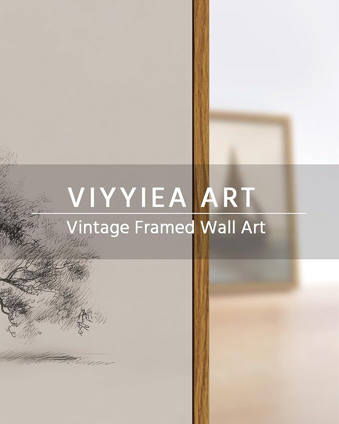 VIYYIEA Framed Canvas Wall Art Home Decor for Living Room, Large Wall Art Canvas Painting Picture Prints Tree, Home Decor Aesthetic Botanical Artwork Office, Ancient Tree, 24 X 36 Inches