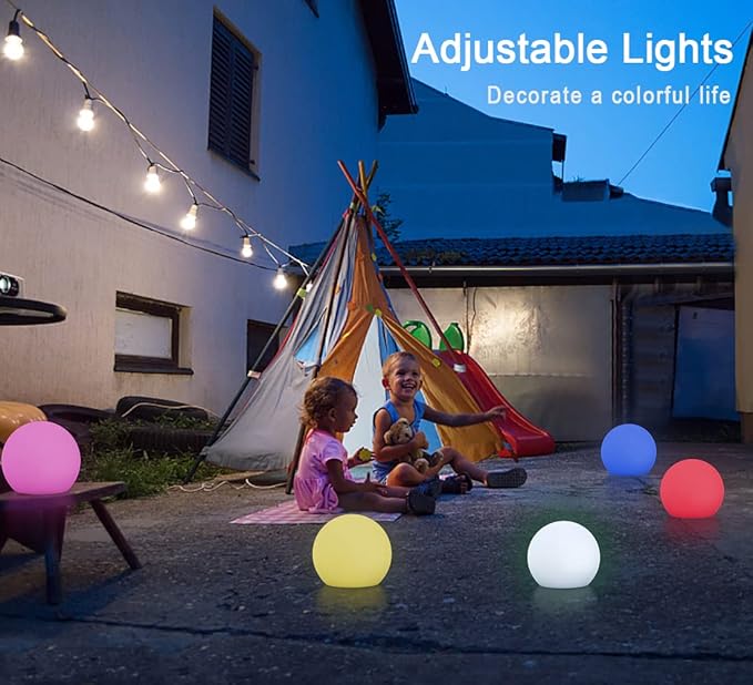 LED Orb Lamp,with Folding Handle Sphere Lights,8 Inch RGB Orb Seamless Matte Sphere Lamp, USB Charging RGB Ball Light,with Remote 16 Colors Light Orbs Balls.