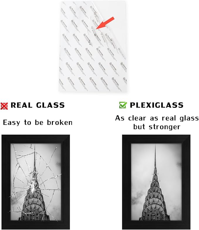 8x10 Picture Frames Black Set of 12 for Wall Gallery Collage Photo Frames or Tabletop Display