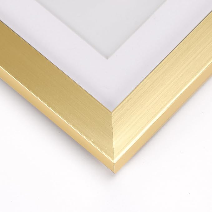 Giftgarden 14 Pack Gold Picture Frames Set, 2pcs 11x14 Matted for 8x10, 6pcs 8x10 Matted for 5x7, 6pcs 5x7 Matted for 4x6, Gallery Frame Collage for Wall or Tabletop Display