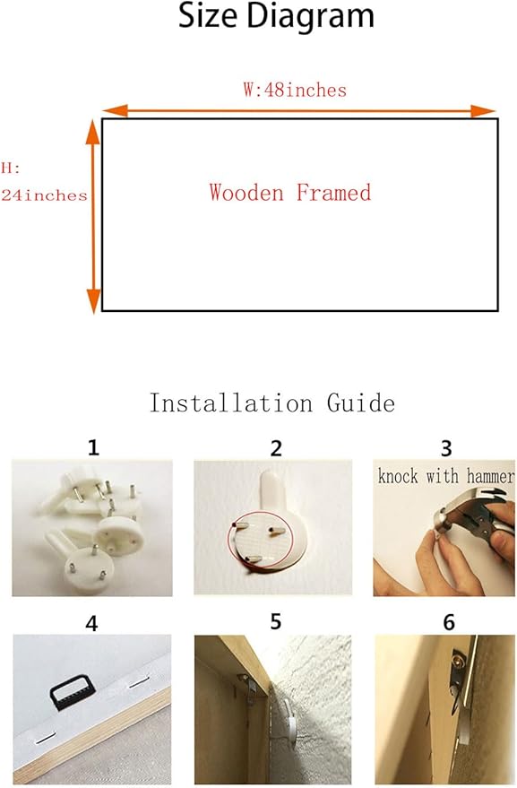 Ardemy Abstract Wall Art Modern Canvas Painting Living Room, Textured Bedroom Picture Artwork Framed, Wall Art for Mens Room Kitchen Dining Room Home Office Wall Decor, Large 48"x24"