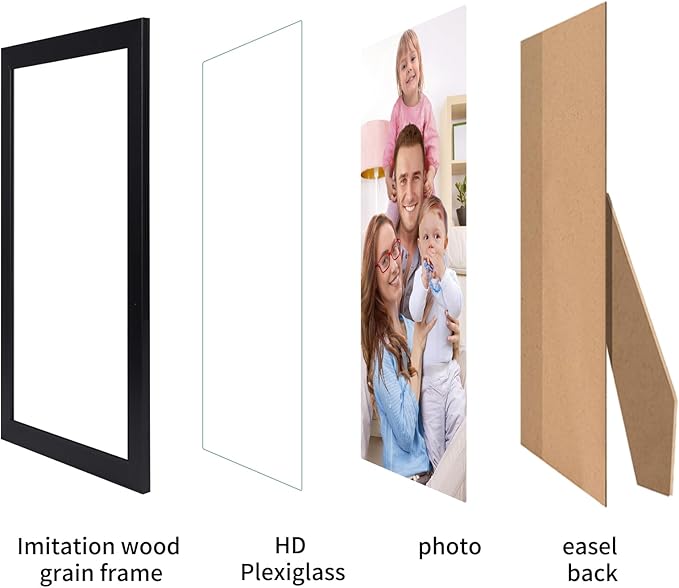 Giftgarden 8.5x14 Picture Frame Black, Multi 8.5 x 14 Photo Frames Bulk for Wall or Tabletop Display, 12 Pack