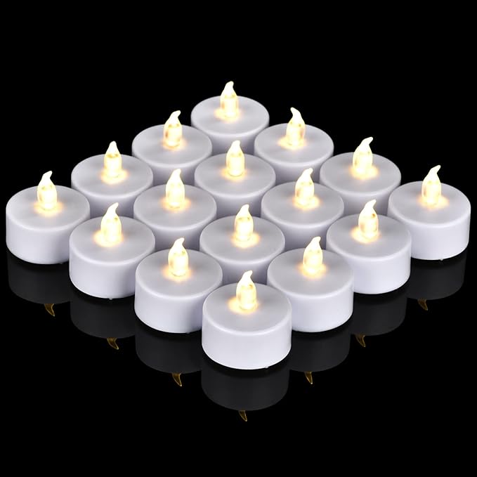 Flameless Tea Lights Candles, LED Battery Operated Electric Votive Fake Candles Realistic Flickering and 200+ Hours Long Lasting Bright for Celebrations Festivals (150 Pack, White)