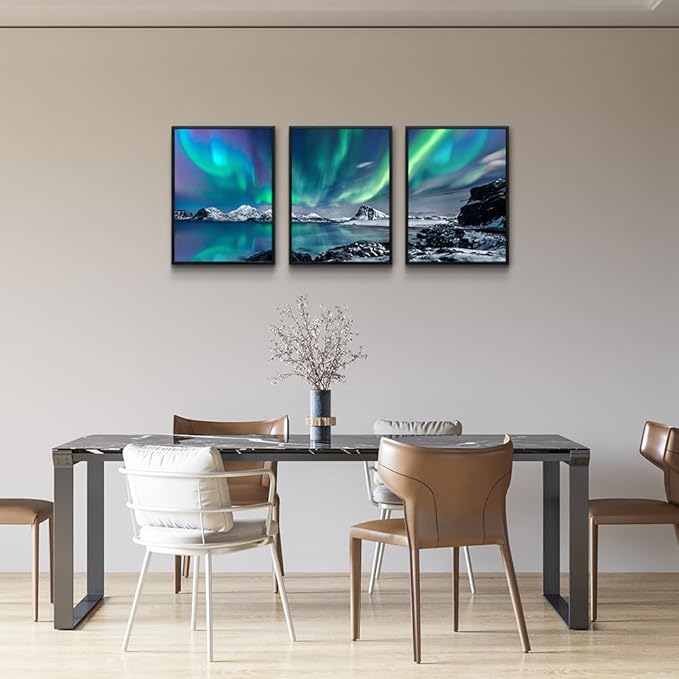 MHARTK66 Abstract Wall Art, 12x16in Set of 3 Piece Framed Draw, Modern Home Decor for Living Room, Bedroom