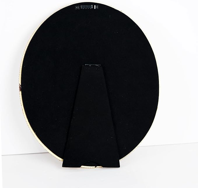 Oval Resin Vintage Mirror, Wall Mounted Decorative Mirror for Entryway, Hallway, Bedroom Oval Mirror 11.8x10 inch (Gold)
