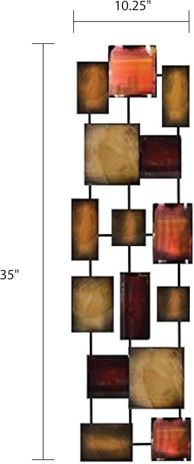 Hosley 35” Metal Wall Décor – Modern Abstract Wall Art for Living Room, Bedroom & Entryway | Elegant Hanging Sculpture for Home Décor