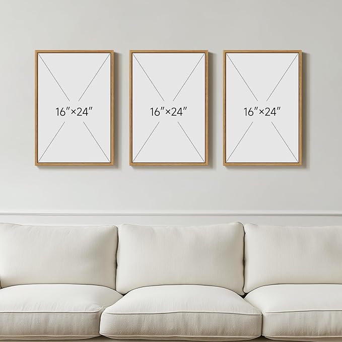 Framed Christian Wall Art Set of 3, Large Wildflower Bible Verse Canvas Prints, Vintage Pastoral Landscape Scripture Artwork for Living Room Bedroom Office Prayer Room, 16x24 Inch