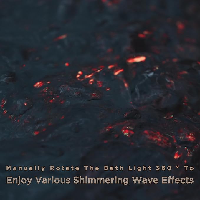 Wellcare - RGB Bath Light for Air Bubble Spa: Airflow-Powered Waterproof Color Changing LED Spa Light, Relaxing Underwater Ambient Chromotherapy