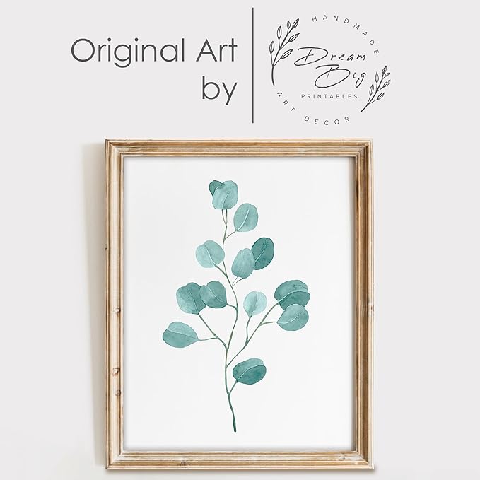 Trendy Eucalyptus Art Prints (Set of 6) Art Print - 8x10 (Unframed) | Refresh Your Space with Contemporary Elegant Botanical Wall Decor | Modern Home Decor | Farmhouse Decor | Home Décor