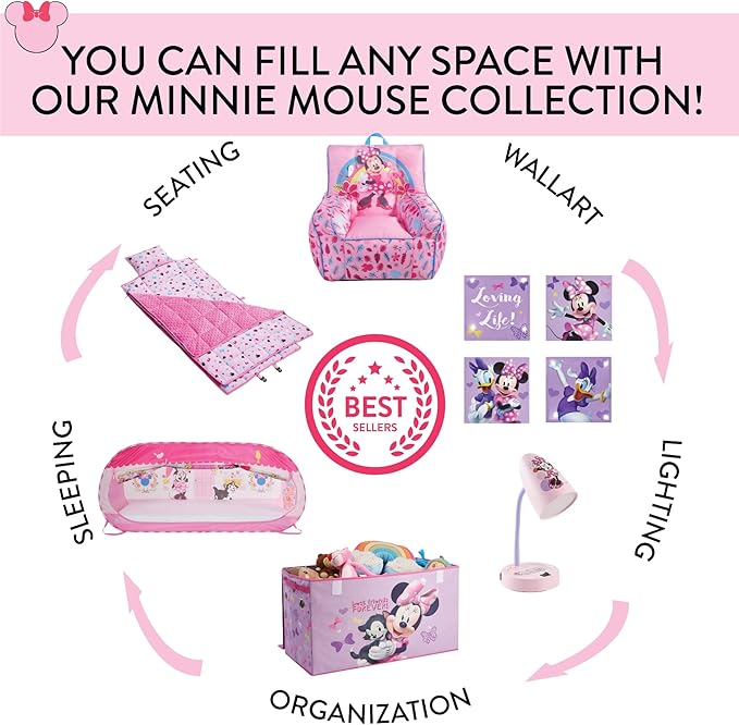 Disney Minnie Mouse Canvas LED Wall Art,Childrens Wall Hanging Décor,11.5"x15.75"
