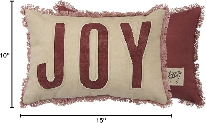 Primitives by Kathy Holiday Joy Cotton Throw Pillow