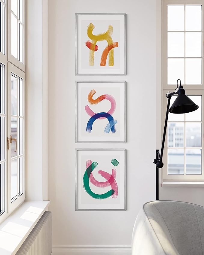 HAUS AND HUES 16x20 Silver Aluminum Frames - Minimalist Wall Display, Modern Style (16x20 in, Silver, Set of 3)