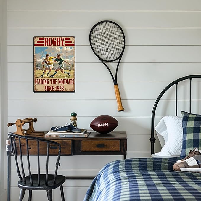 KIYOYO Funny Scaring The Normals Vintage Tin Sign Metal Sign Iron Painting Vintage Wall Decoration Poster For School Club Man Cave Sign 12x16 Inch