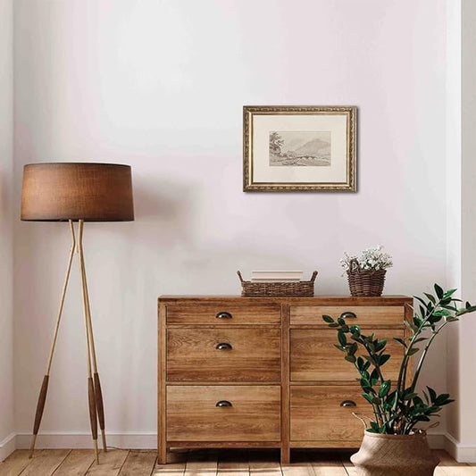uniro Neutral Gallery Wall Art Prints, Farmhouse Landscape Sketch Wall Painting Canvas Prints, Rustic Nature Oil Painting, Antique Moody Neutral Landscape Aesthetic Wall Decor Vintage Art Pictures for Bedroom Bathroom Decor( 8" x 10"-UNFRAMED)