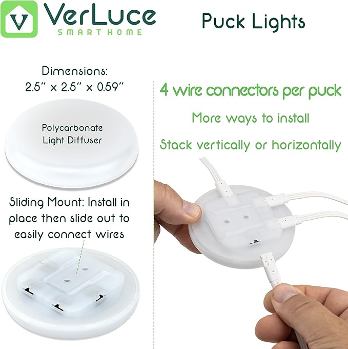 4 Puck ADD-ON Kit - for Use with VER-4PUCK-KIT Only - Not for Use with Other Lighting Kits