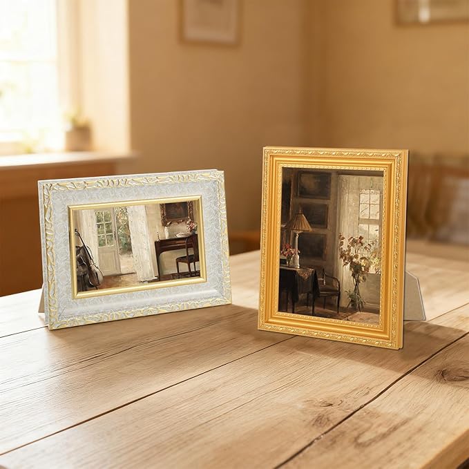 10 Pack Vintage Picture Frames for Wall or Tabletop Display Ornate Vintage Picture Frames Vintage Wall Art for Gallery Bedroom Living Room Antique Photo Frame for Wall Décor