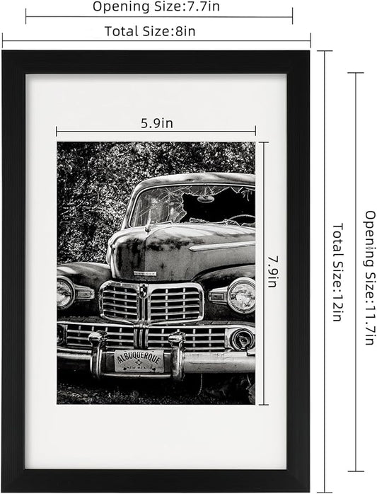 8x12 Picture Frames Black Set of 12 for Wall Gallery Collage Photo Frames or Tabletop Display