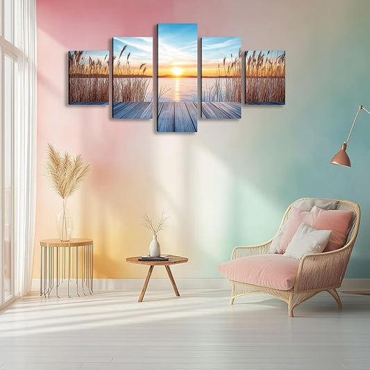 Landscape Framed Wall Art for Living Room Large Canvas Wall Art for Bedroom Scenery Office Wall Decor Wall Pictures Artwork Paintings Canvas Art Prints Home Decorations - 50" W x 24" H