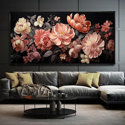 SDYA Modern Canvas Wall Print Botanical Wall Decor Large Wall Art for Dining Room 36"x70" Office Pictures Flower Artwork for Walls