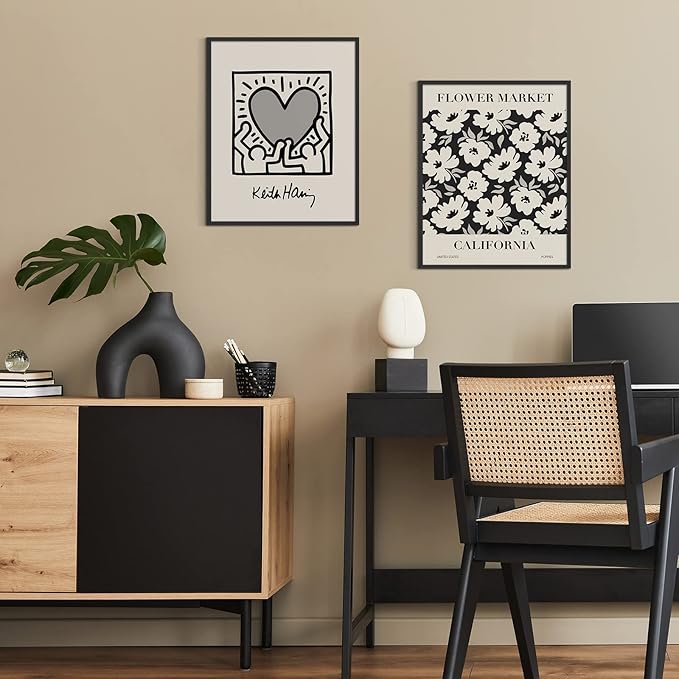 Habseligkeit Gray Master Wall Art Prints, Abstract Matisse Wall Art Exhibition Posters, Vintage Wall Art Prints, Retro Room Decor for Aesthetic Bedroom 8x10inch, Unframed