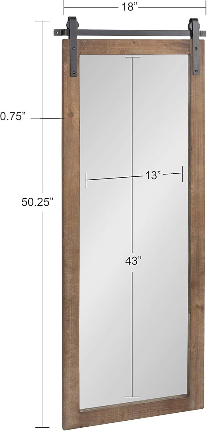 Kate and Laurel Cates Farmhouse Wall Mirror