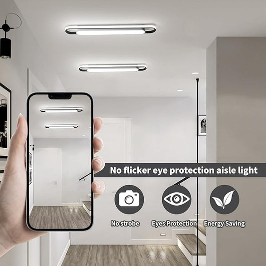 Modern LED Ceiling Lights,6500K Flush Mount Ceiling Lamp,50W Metal Smart Ceiling Chandelier Lighting Fixture for Kitchen Living Room Bedroom Dining Room Office Garage (36.2")