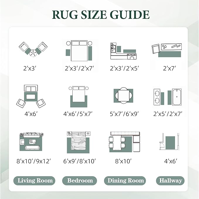Area Rug Living Room Rugs 5x7 - Large Soft Boho Geometric Rugs, Non-Slip Foldable Washable Area Rug Non Shedding Morden Indoor Floor Carpet for Living Bedroom Office Dining Room (Green,5'x7')