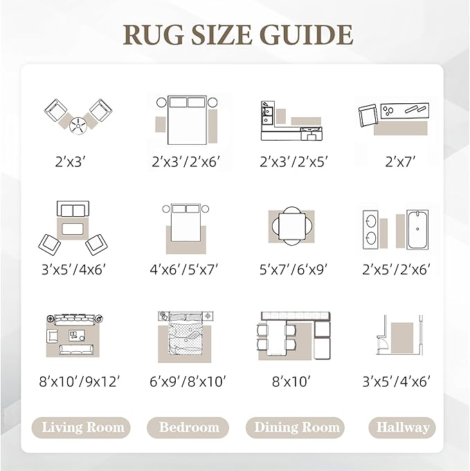 Area Rug for Living Room 9x12: Large Washable Boho Moroccan Rugs Geometric Neutral Rug, Non-Slip Foldable Morden Farmhouse Indoor Floor Carpet for Bedroom Dining Table Home(Neutral Beige, 9'X12')