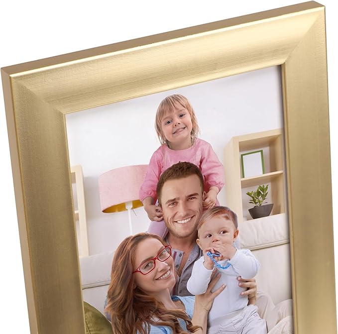 Giftgarden 5x7 Picture Frame Gold Set of 12, Multi Modern 5 x 7 Frames Bulk for Wall or Tabletop Display